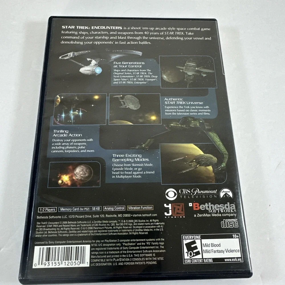 Star Trek‎ Encounters PlayStation 2 PS2 +Manual 2006 Used